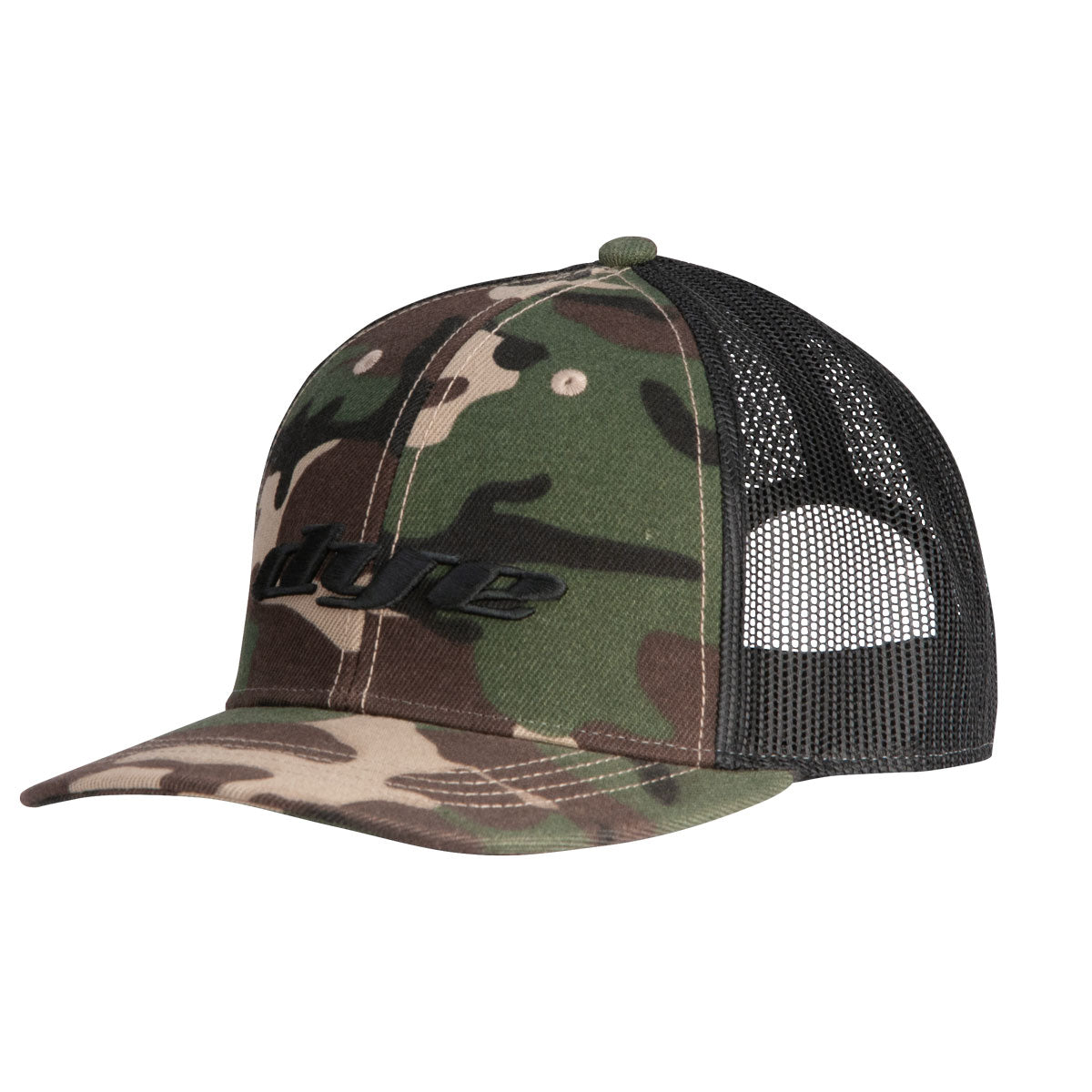 Dye Hat Logo Trucker Camo/Black Snap Back DYE Paintball