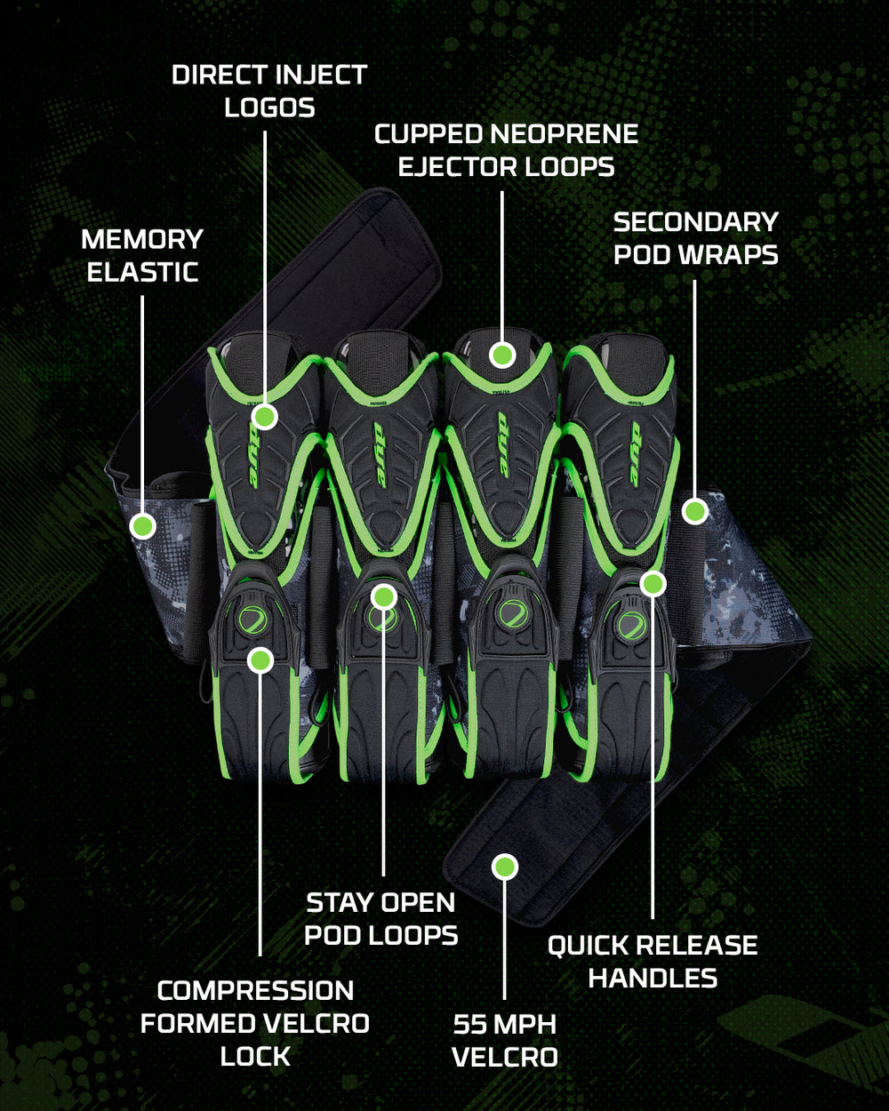 Assault Pack Pro Harness - Dyecam Lime 4+5