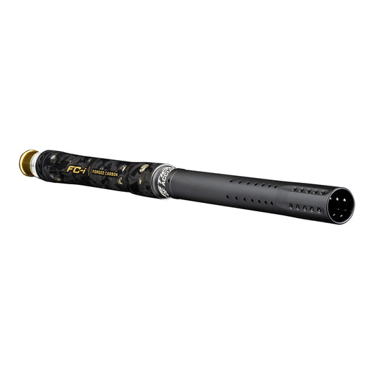 DYE Boomstick-I Ti FC-I forged carbon fiber paintball barrel kit – color detail close-up