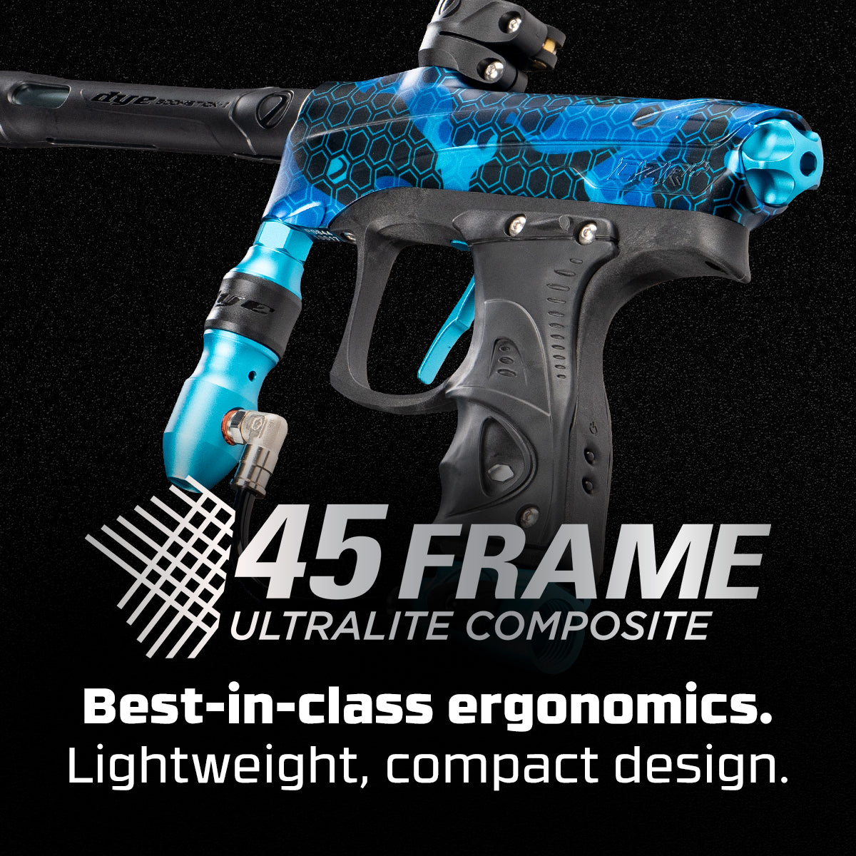 DYE RIZE CZR+ - Black/gold DUST Paintball Marker | DYE Paintball