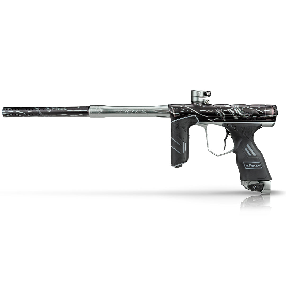 DYE DSR PRO PGA Sandana Snake GREY LE paintball marker in Limited Edition – front view, studio shot