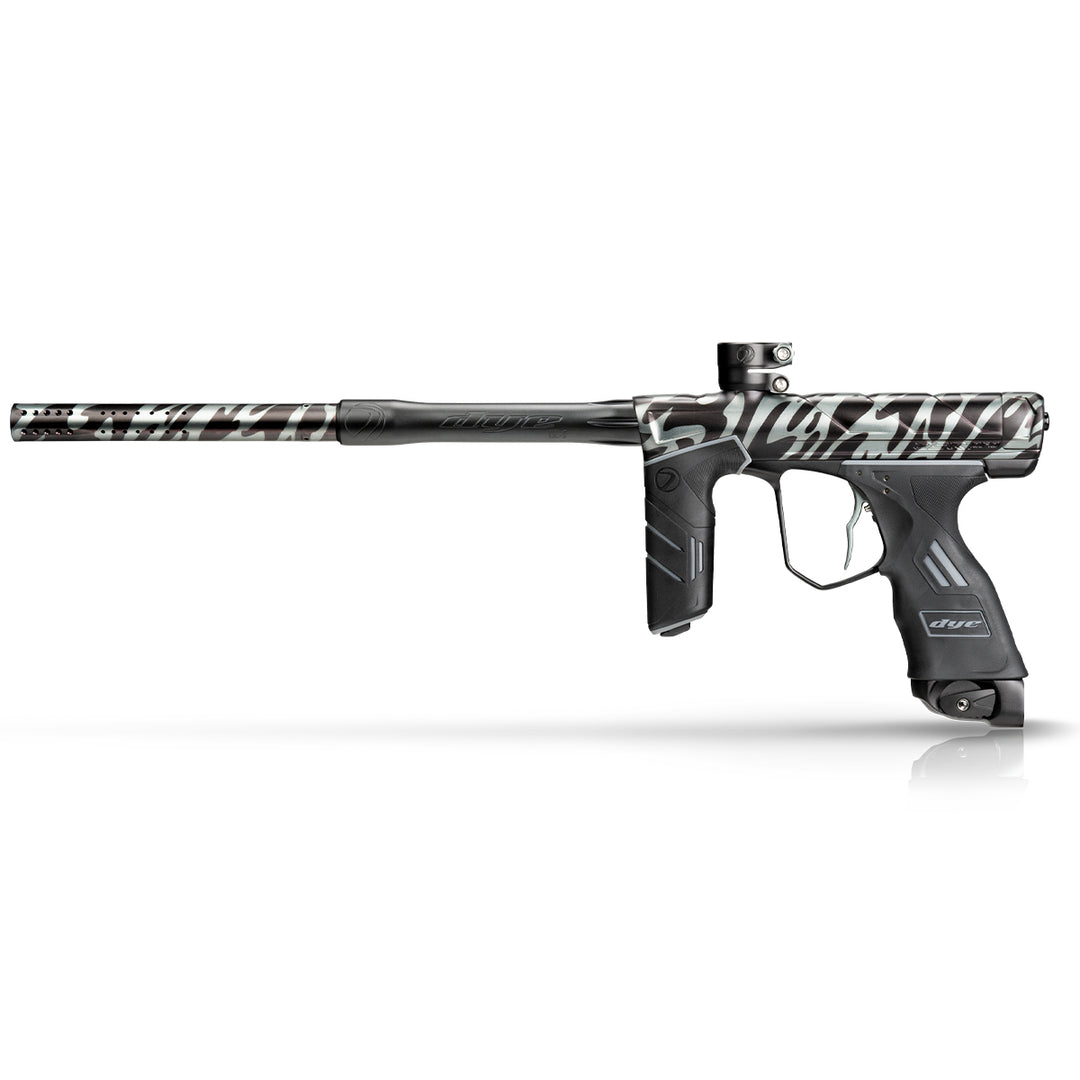 DYE DSR PRO PGA FF Watercam limited edition paintball marker in Watercam – front view, studio shot