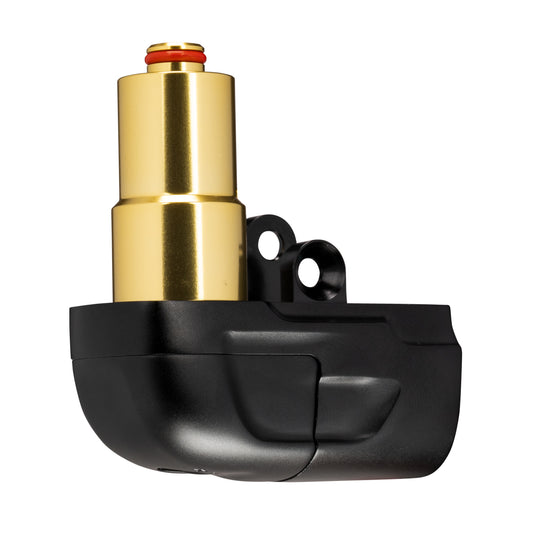 DYELab SLAP2 ASA air system adapter in Black on Black – front view, studio shot