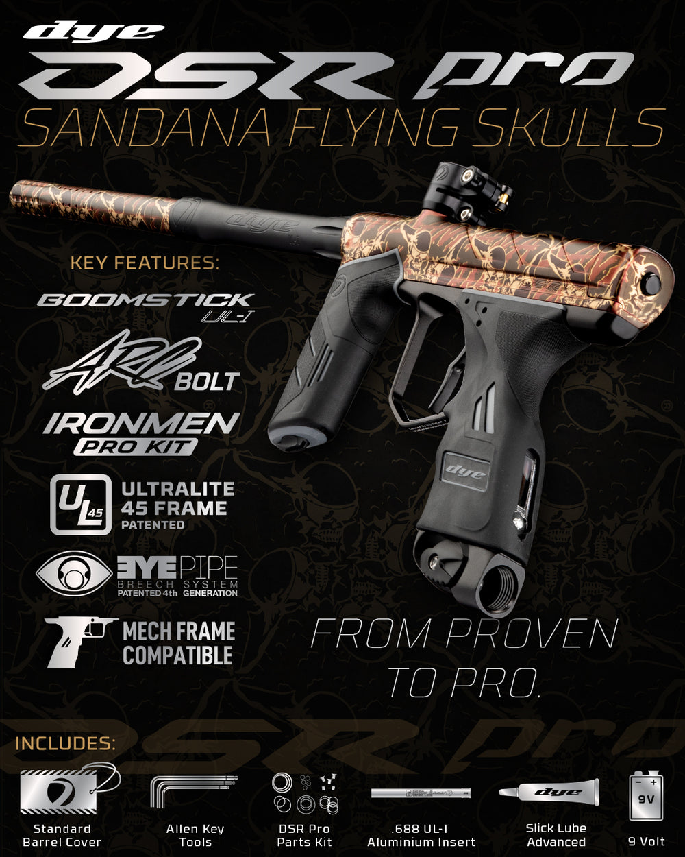 DSR PRO PGA SANDANA SKULL OLIVE - LIMITED EDITION 1 of 25