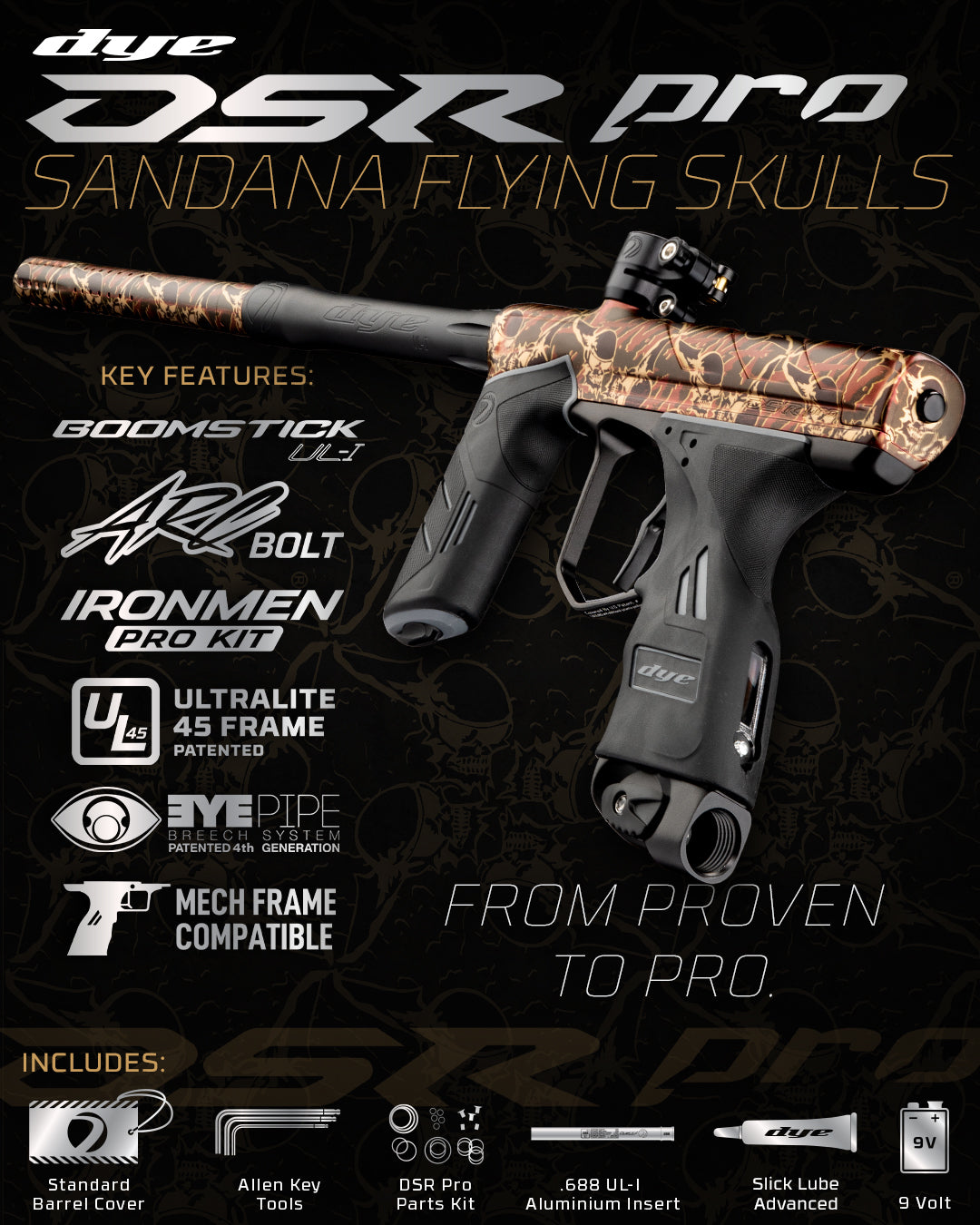 DSR PRO PGA SANDANA SKULL OLIVE - LIMITED EDITION 1 of 25
