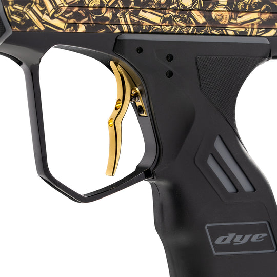 DYE DSR PRO PGA Spent custom paintball marker – alternate angle