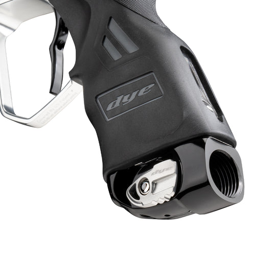 DYE Dyelab Skeletonized ASA Knob – DYE paintball marker – in-use action shot