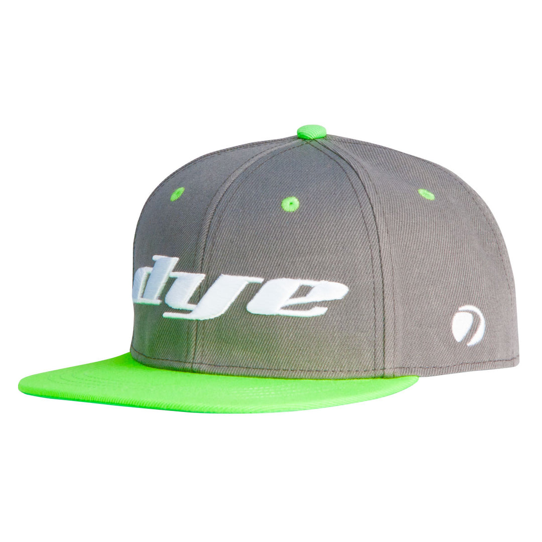 DYE Hat Logo LRG Snap Back-8 Colors paintball snapback hat – in-hand scale reference