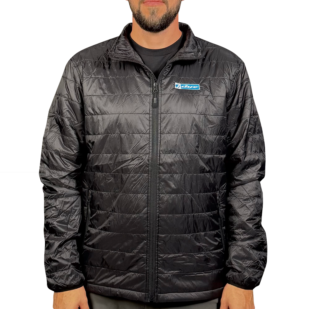 DYE Jacket Gaslamp Black paintball outerwear – front view, studio shot