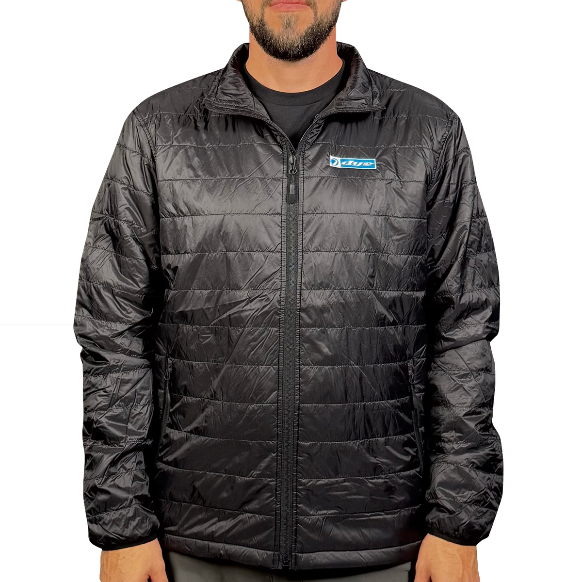 DYE Jacket Gaslamp Black paintball outerwear – front view, studio shot