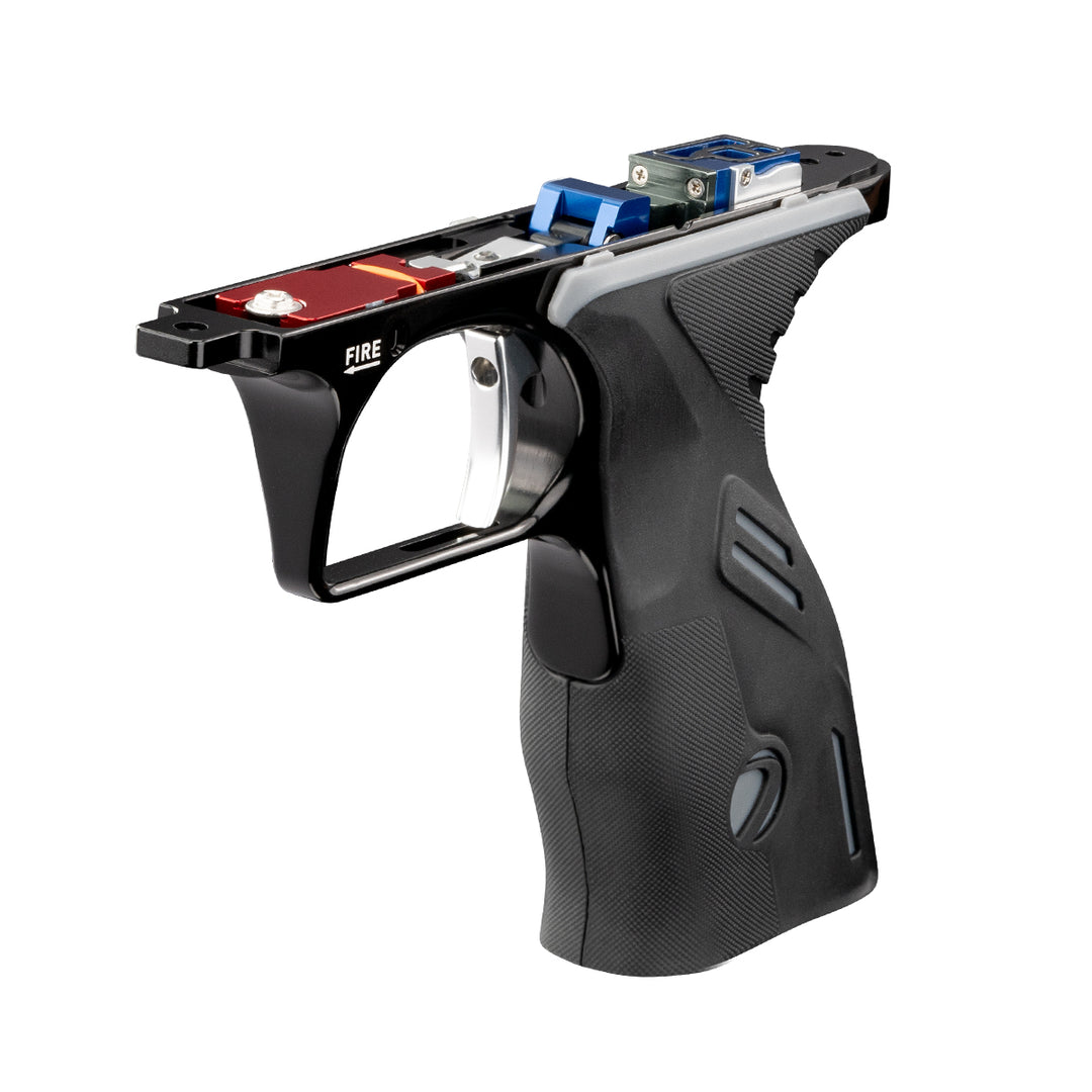 DYE MXR Mech mechanical trigger frame – top-down detail view