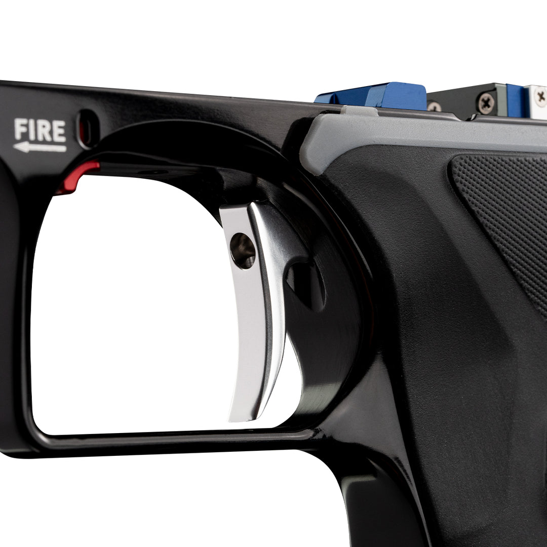 DYE MXR Mech mechanical trigger frame – color detail close-up
