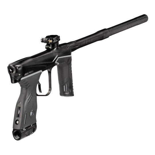 DYE MXR Darkness paintball marker – top-down detail view