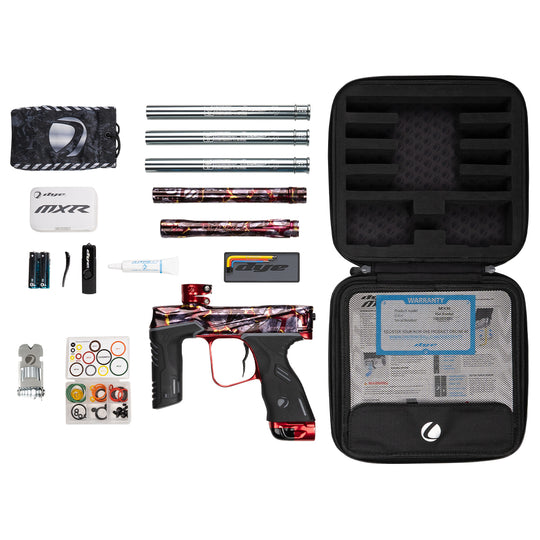 DYE MXR PGA Volcanic paintball marker – in-hand scale reference