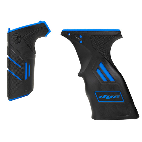 DYE DSR Sticky Grip Kit replacement paintball grip – in-use action shot