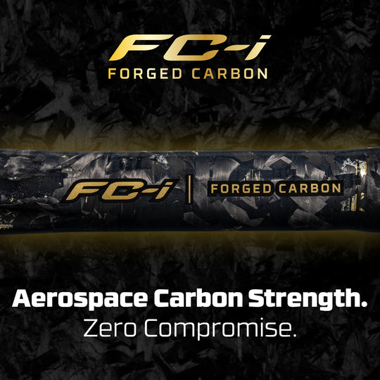 DYE Boomstick-I Ti FC-I forged carbon fiber paintball barrel kit – in-hand scale reference