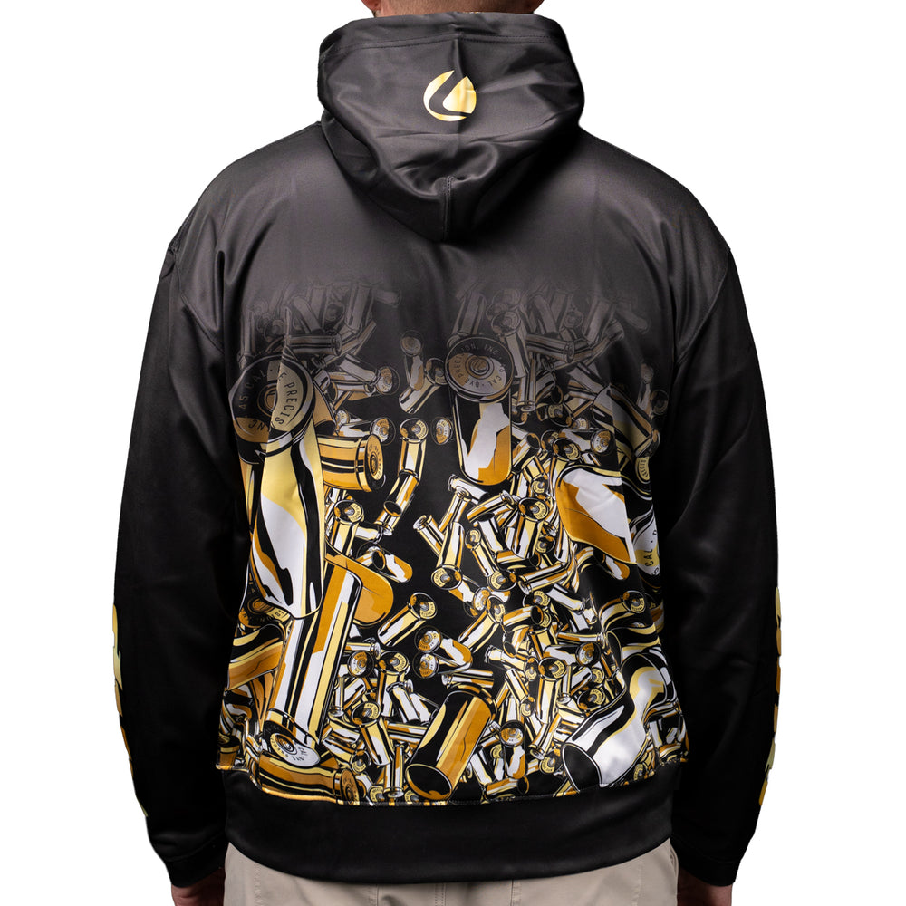 DYE HOODIE - SPENT BLACK/GOLD