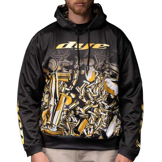 DYE HOODIE - SPENT BLACK/GOLD