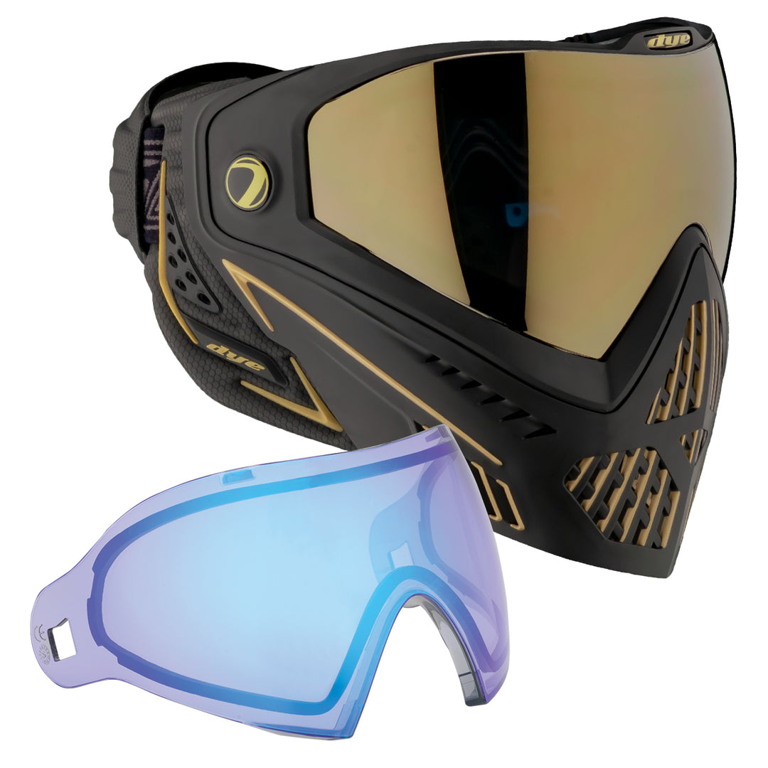 Dye i5 ペイントボールゴーグル マスク dye-i5-onyxgold2.0_blueice-