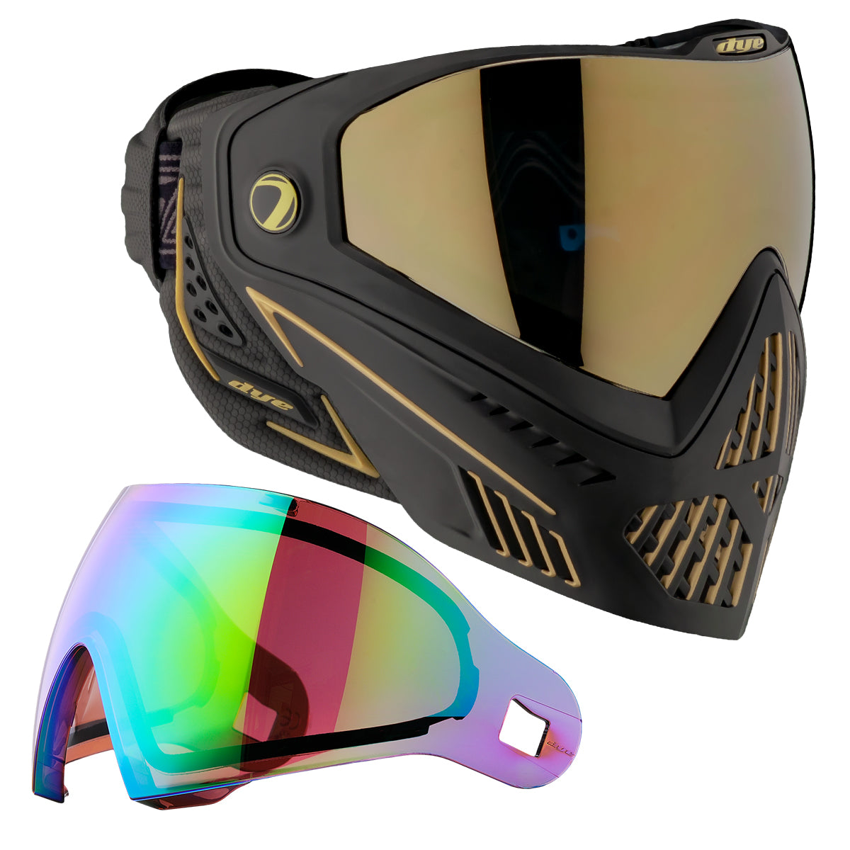 Dye i5 ペイントボールゴーグル オニキス ゴールド2.0 サバゲー ダイ DYE i5 GOGGLE - ONYX GOLD 2.0 – DYE Paintball