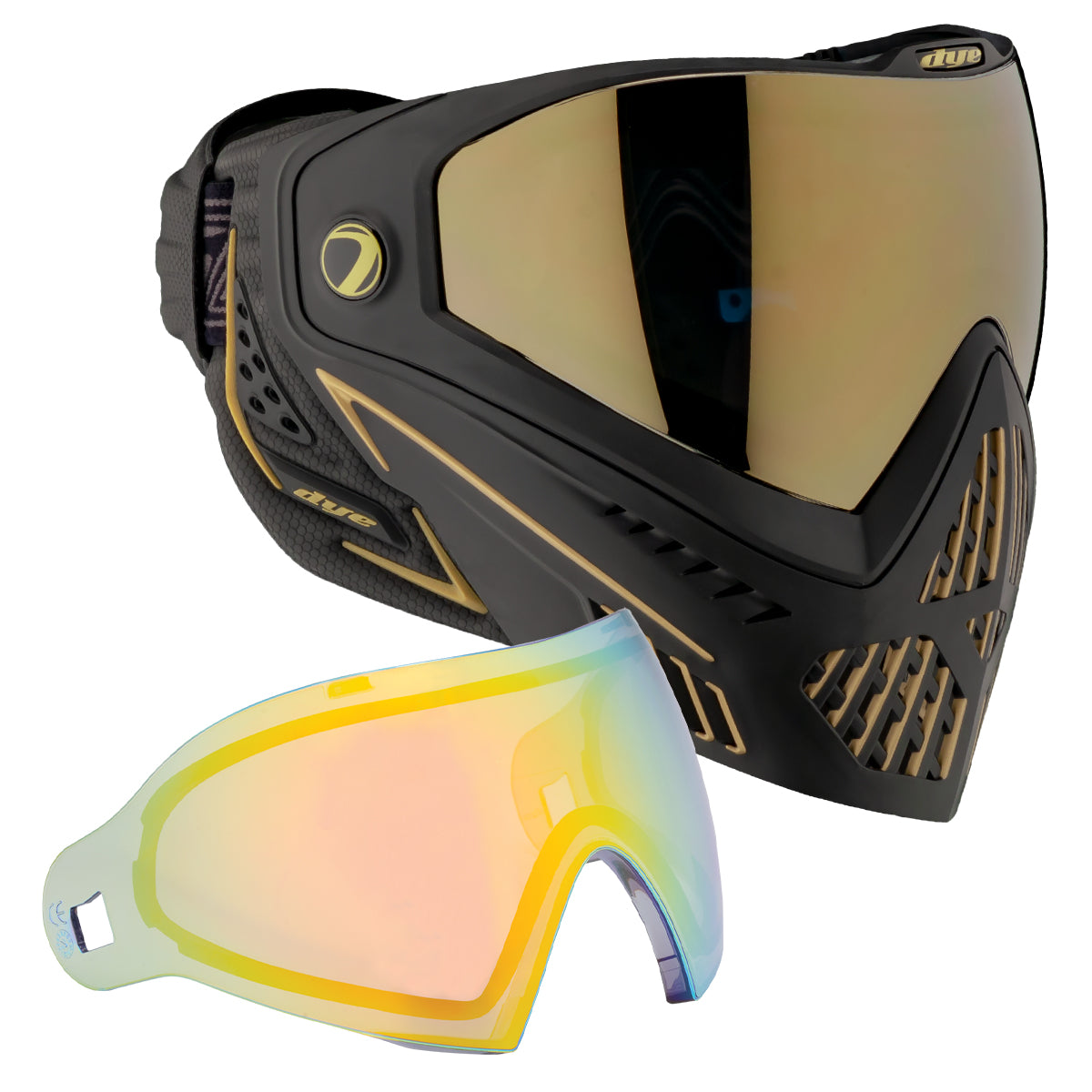 Dye i5 ペイントボールゴーグル オニキス ゴールド2.0 サバゲー ダイ DYE i5 GOGGLE - ONYX GOLD 2.0 – DYE Paintball