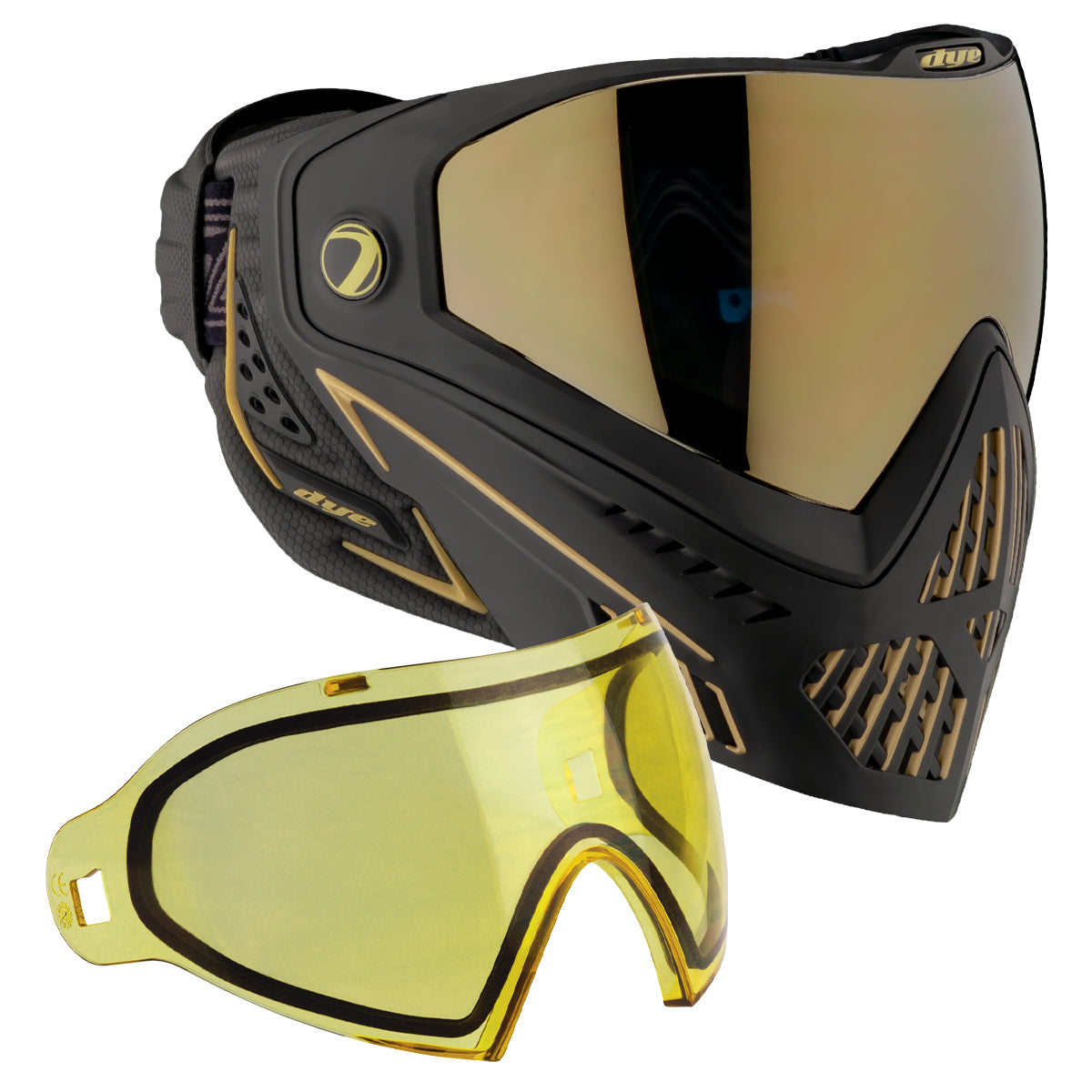 Dye i5 ペイントボールゴーグル オニキス ゴールド2.0 サバゲー ダイ DYE i5 GOGGLE - ONYX GOLD 2.0 – DYE Paintball