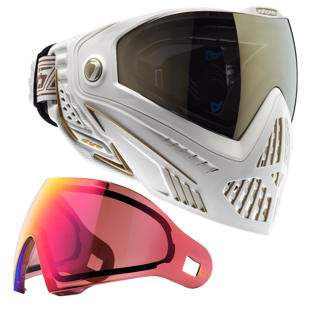DYE i5 GOGGLE - WHITE GOLD – DYE Paintball