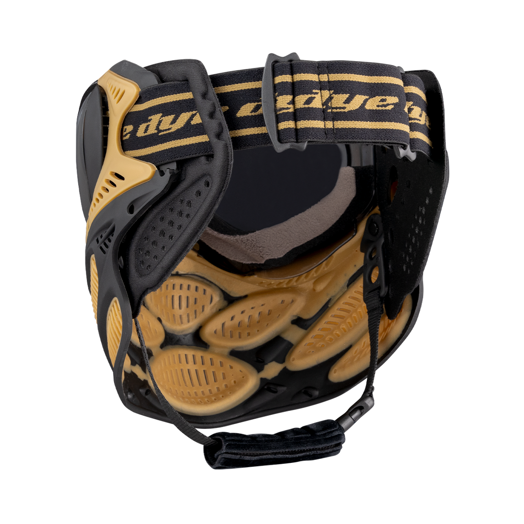 DYE i3 Pro paintball goggle – rear / underside view