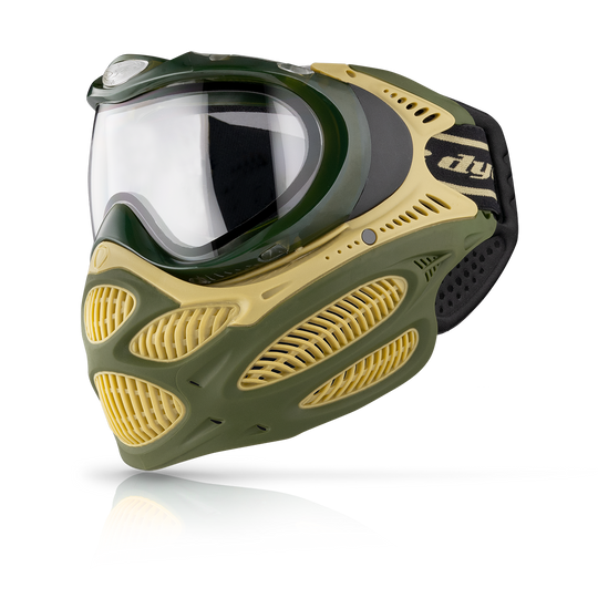DYE i3 Pro paintball goggle – close-up of key feature