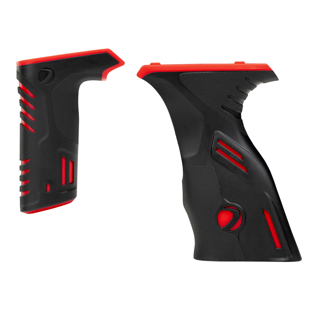 DYE MXR Sticky Grip Kit replacement paintball grip – in-use action shot
