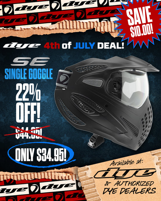 DYE SE Goggle Black - Single