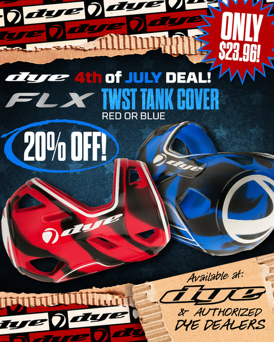 DYE Flex Tank Cover | Fits 50–90ci Paintball Air Tanks - TWST Series
