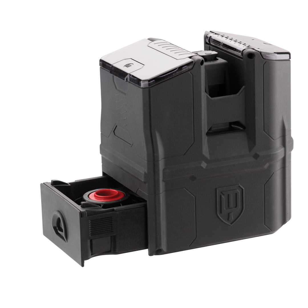 DYE Rotor Box paintball loader – opposite side view