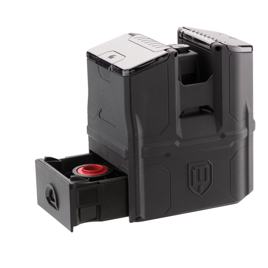DYE Rotor Box paintball loader – opposite side view