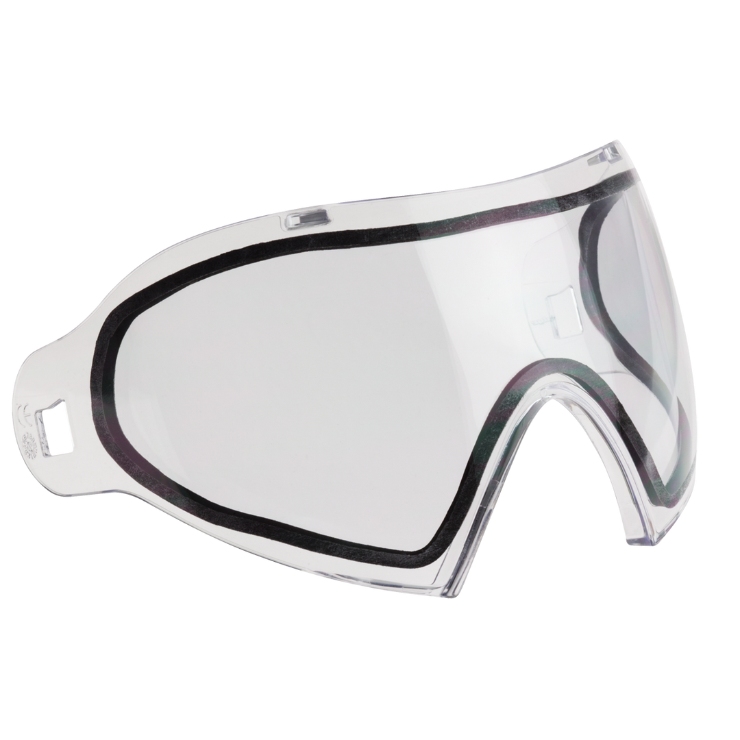 DYE I4/i5 Thermal Lens - Clear paintball goggle lens in Clear – front view, studio shot