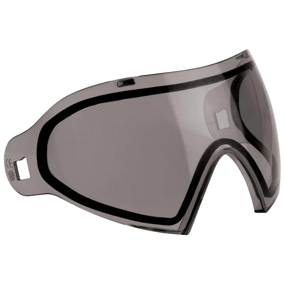 DYE I4/i5 Thermal Lens - Smoke paintball goggle lens in Smoke – front view, studio shot