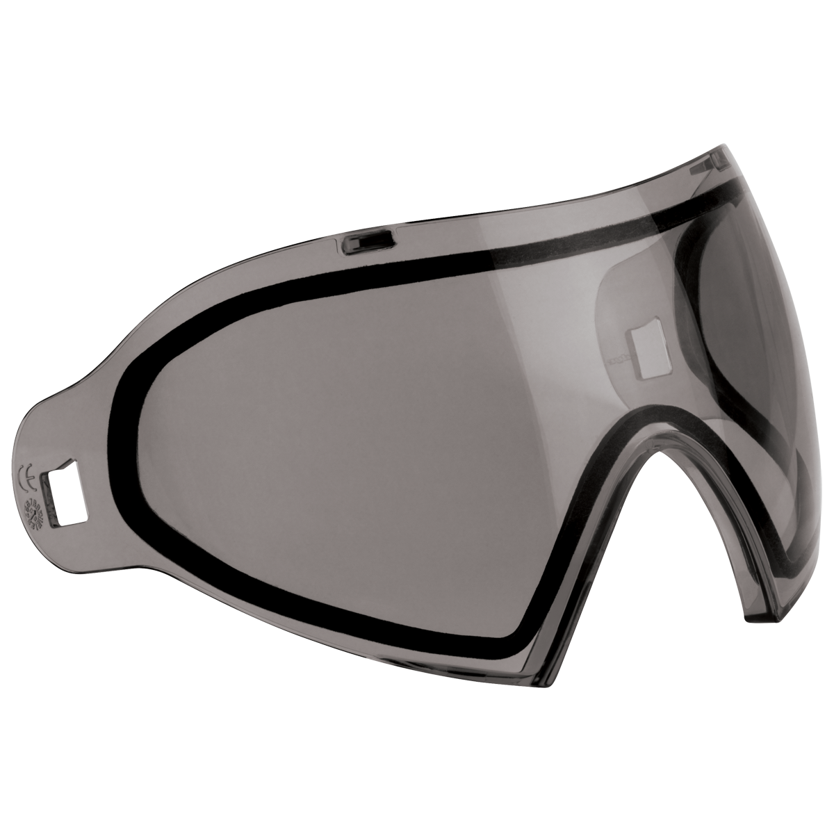 DYE I4/i5 Thermal Lens - Smoke paintball goggle lens in Smoke – front view, studio shot