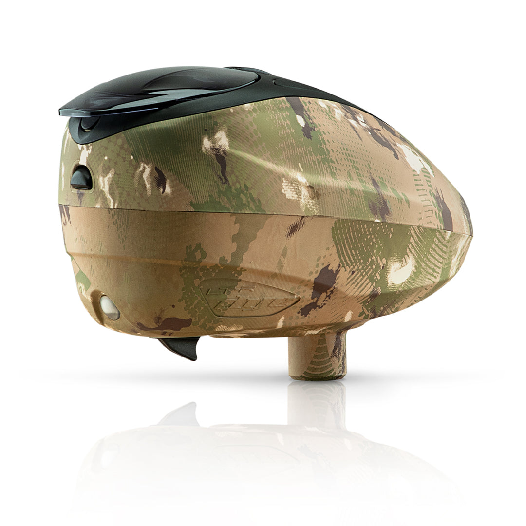 DYE Loader LT-R Dyecam paintball loader – angled side view
