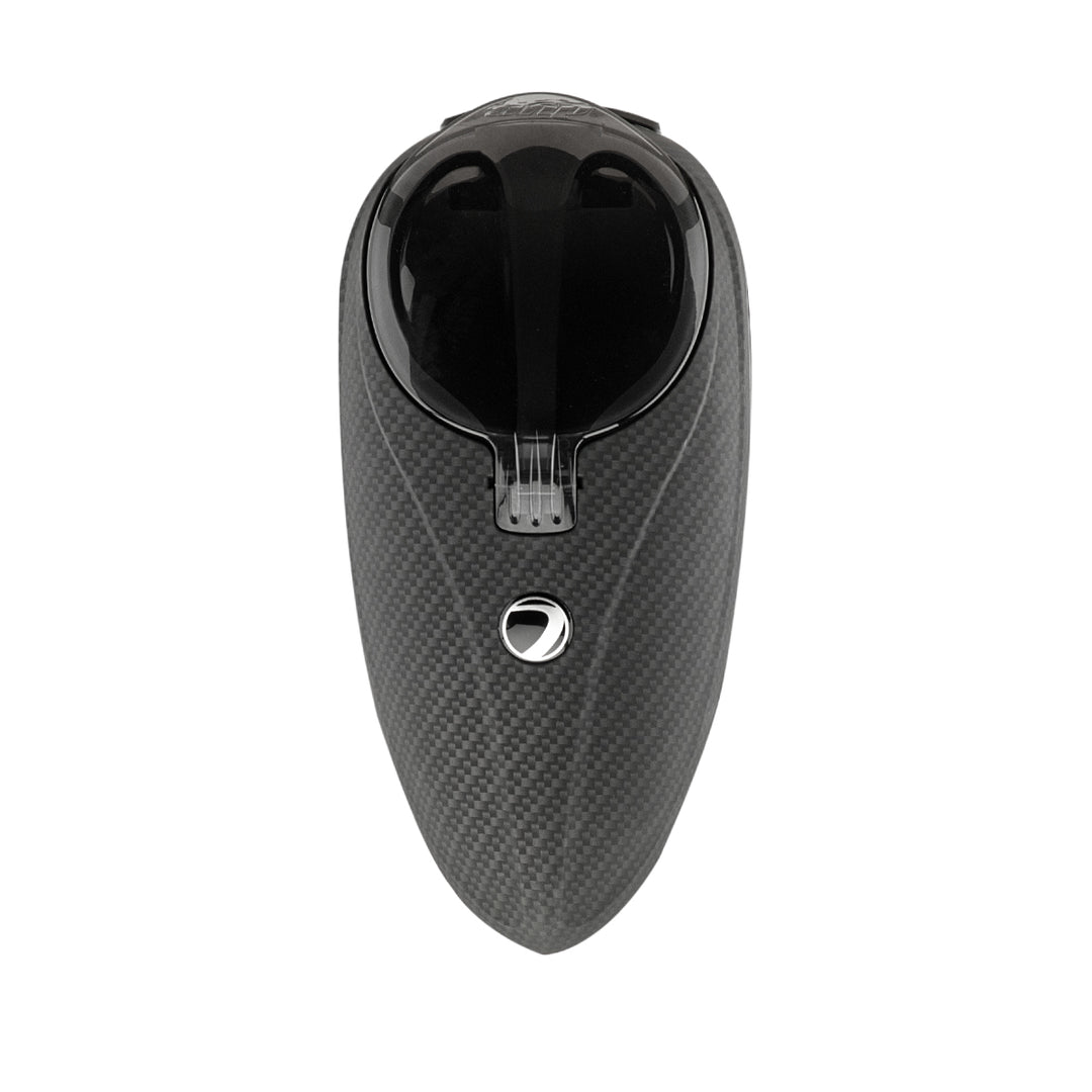 DYE Rotor R2 paintball loader – top-down detail view