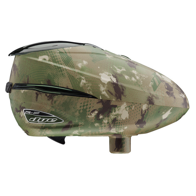 DYE R2 Loader Dyecam paintball loader – front view, studio shot