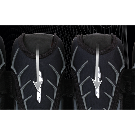 DYE Assault Pack Pro Harness - 4+5 paintball pod harness – opposite side view
