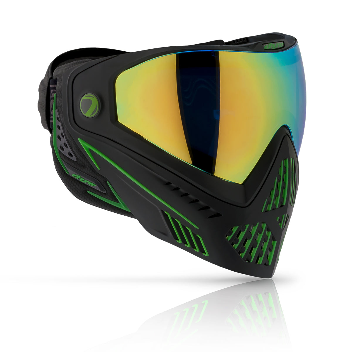 DYE I5 Goggle - Emerald 2.0 paintball goggle in Emerald 2.0 – front view, studio shot